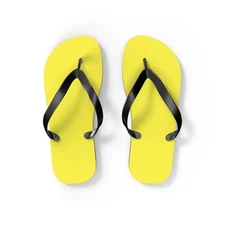 Neon Yellow Flip Flops, Sandals Slides, Summer Footwear, Brand New