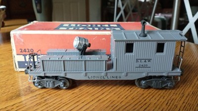 1946-47 LIONEL*2420*SEARCHLIGHT*WRECKING CAR*CABOOSE*SANS-SERIF LETTERING*WORKS*
