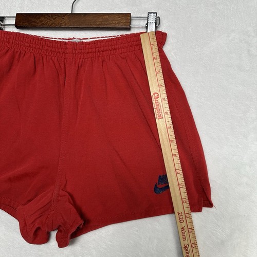 Vintage 80s Nike Gym Shorts Men’s XL 2.5” Inseam Cotton Nylon Swoosh Made In USA - Picture 8 of 10