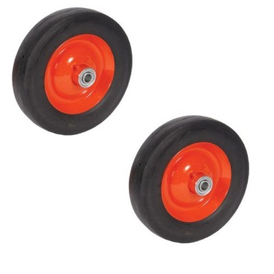 (2) Orange Commercial Steel Wheels Fits Lawnboy 681980 678406