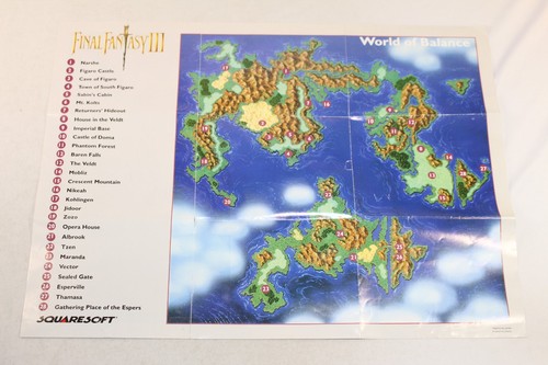 Final Fantasy III SNES komplett CIB sehr guter Zustand mit Karte & Poster! RAR! - Bild 7 von 21