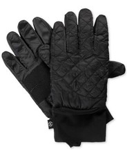  125 Isotoner Men'S Black Quilted Gloves Smart Touch Athletic Winter Size S/M