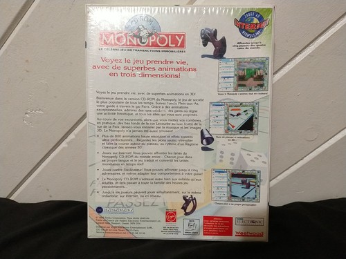Monopoly PC CD-ROM. *French Variant*. Big Box, Sealed! 1995 Westwood. VG - Picture 2 of 12