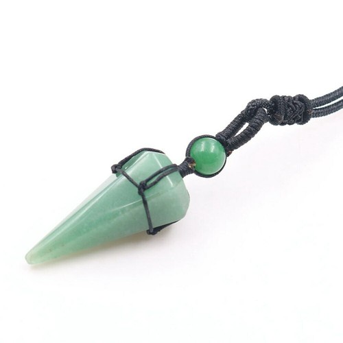 Reiki Chakra Natural Amethyst Necklace Healing Crystal Pendulum Gemstone Pendant - Picture 20 of 31