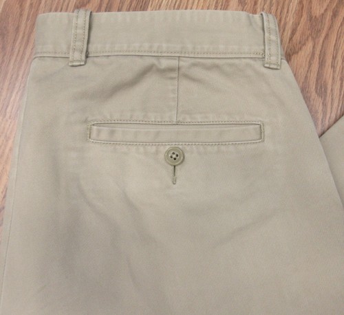 J.CREW 484 SLIM FIT 100% COTTON PANTS KHAKI Sz 32W x 35L - Picture 2 of 6