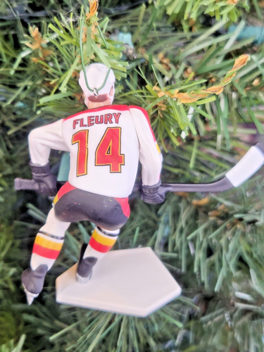Theo Fleury Calgary Flames Hockey NHL Xmas Tree Ornament Holiday 14 vtg Jersey - Picture 4 of 6