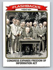 Freedom of Information Act 2023 Topps Heritage News Flashbacks #NF-9