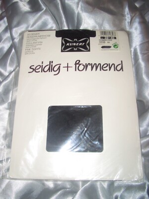 Vintage Kunert Satin Look seidig + formend Nylons Strumpfhose 38-40 schwarz OVP