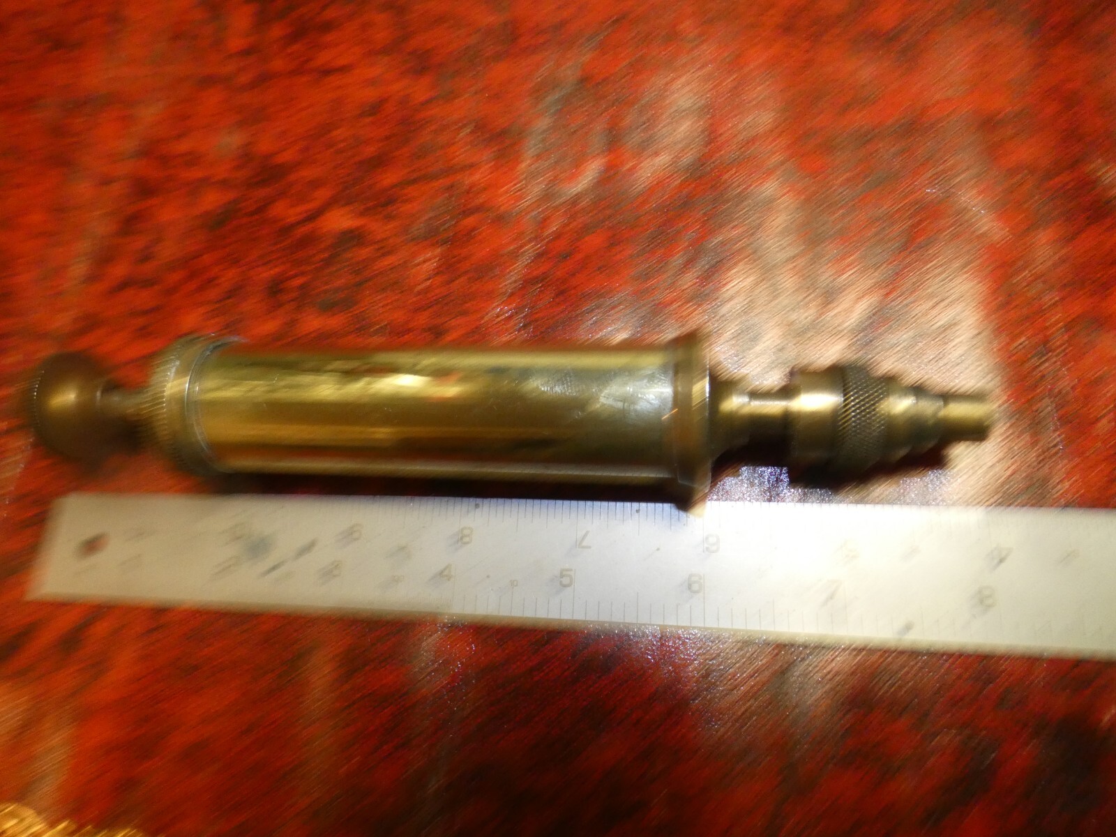 VINTAGE BRASS OILER GREASER MOTORCYCLE TOOLKIT TOOL AUTOMOBILIA