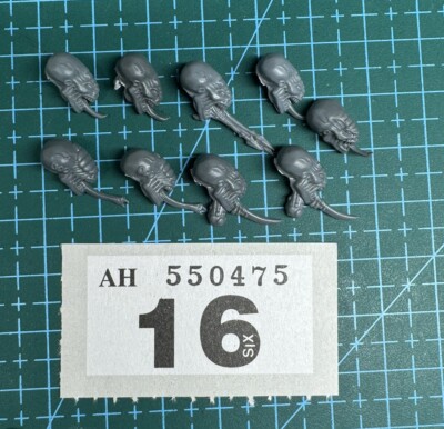 9 Genestealer Heads Tyranid Cult Kitbash Conversion Bits 40k Metamorph Old Kit