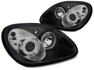 Faruri pentru for Mercedes SLK R170 96-99 Angel Eyes CCFL Negru TUNING DE LPMEB1