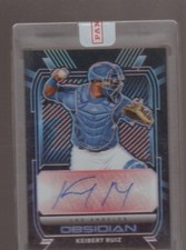 KEIBERT RUIZ 2021 PANINI CHRONICLES OBSIDIAN RED ELECTRIC ETCH AUTO #O-KR /25