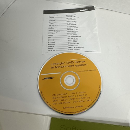 Bose Lifestyle DVD & 3 2 1 Personal Music Center II Software Update Disc Only - Picture 6 of 7