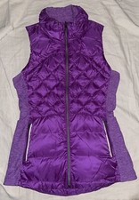 Lululemon Down For A Run Goose Down Puffer Vest Violet Purple Full Zip Womens 6