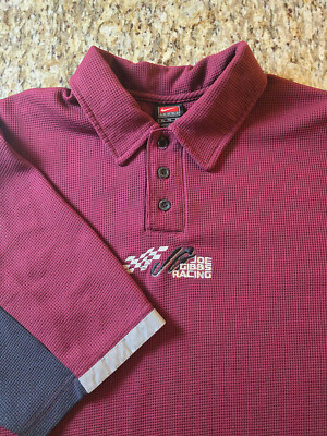 Joe Gibbs Racing Team Issued Nike G-Force Polo Nascar Burgundy XL