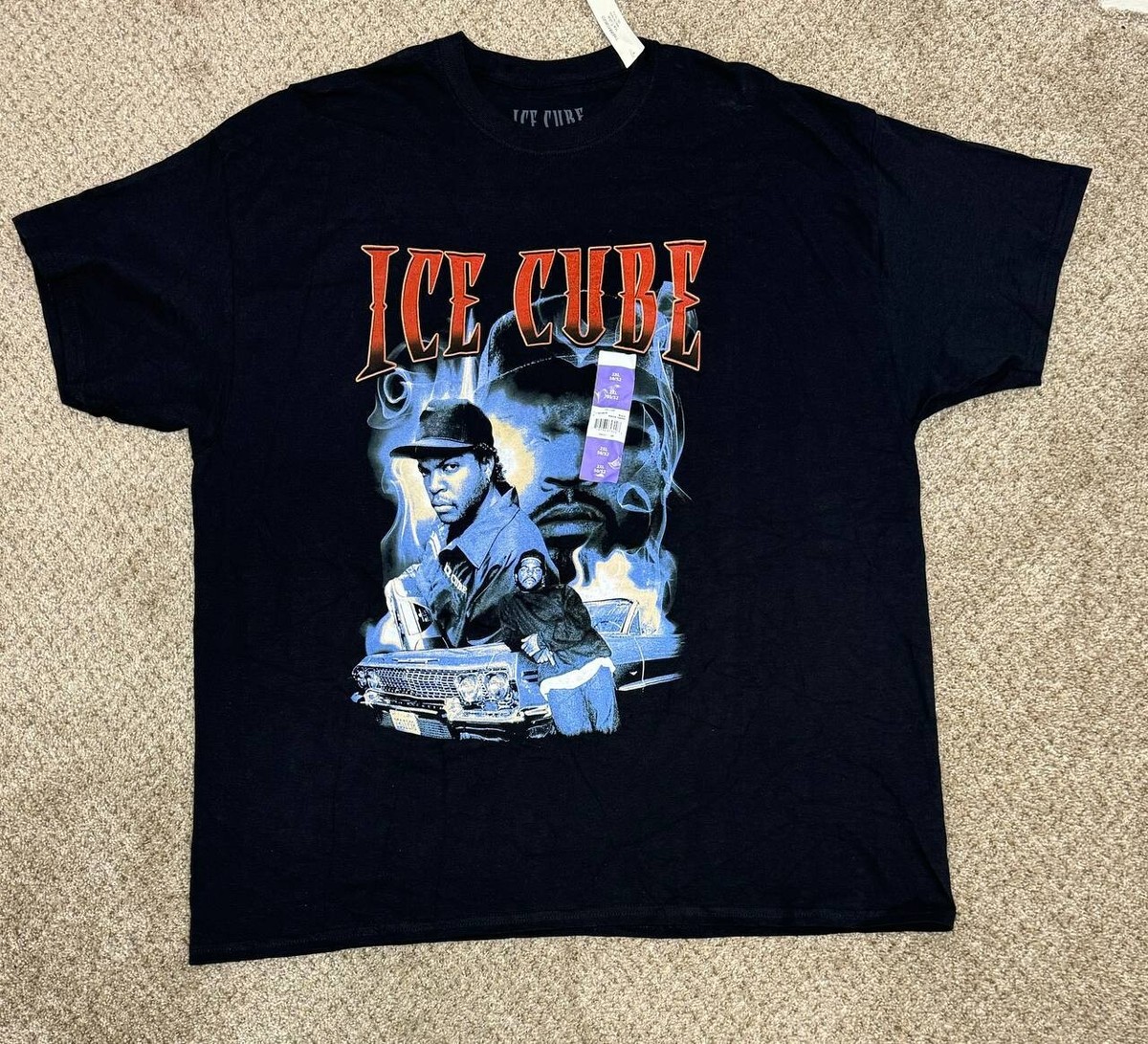 Vintage Ice Cube Shirt Men 2XL Black Short Sleeve Big Retro 