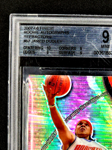 2007 Topps Finest Rookie Autograph Refractor #67 Jared Dudley Auto RC BGS 9 / 10 - Picture 4 of 11