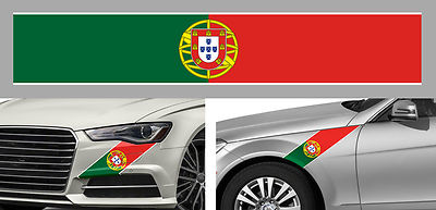 FLAGGENBAND PORTUGAL 55cmX10cm AUFKLEBER STICKER AUTO BA220