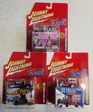 3 Johnny Lightning 1:64 Surf Rod, Ice Cream Truck The Overtaker By Barris Lot