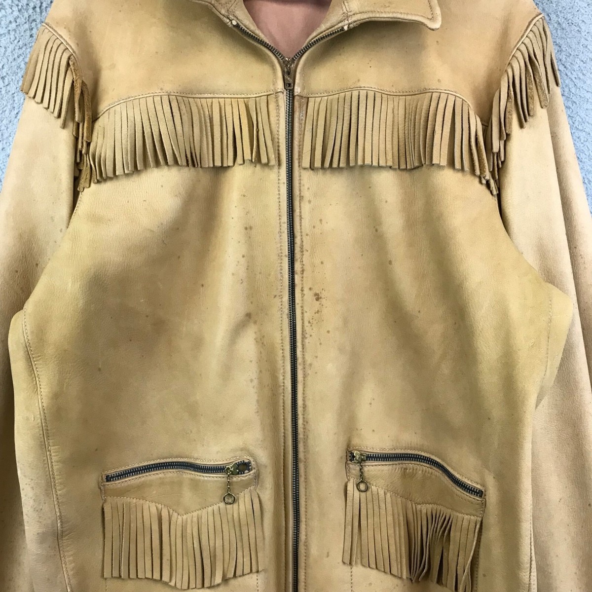 Genuine Buckskin 1960's Fringe leather Jacket with size XL Genuine Buckskin 1960's Fringe leather Jacket with size XL