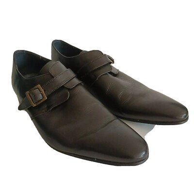 J. L. Rocha Brown Leather Single Monk Strap Dress Shoe Men's Sz U8.5 /Eur 42 