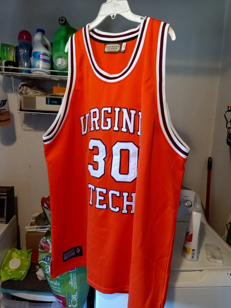 Dell Curry Virginia Tech Basketball Jersey Size Adult XL