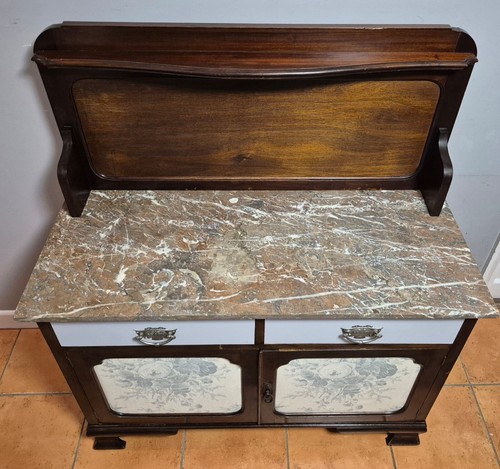 Antique Edwardian Marble Topped Washstand by Wadham and Sons Ltd - Picture 6 of 15