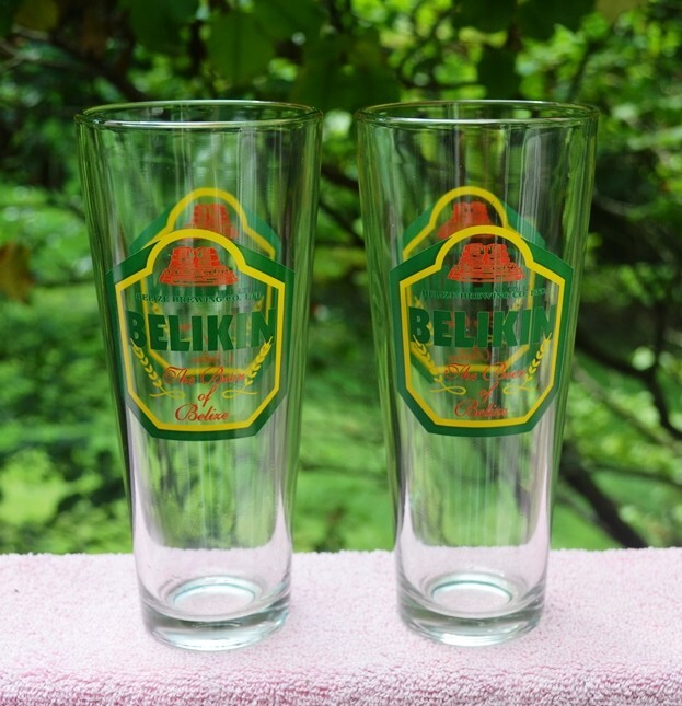 Belize Brewing Belikin Beer Glasses Pair
