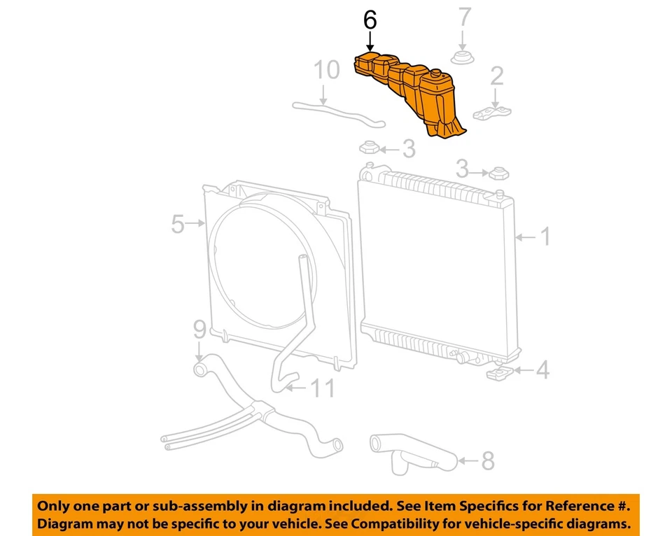 Used Engine Coolant Reservoir fits: 2001 Ford Excursion  Grade A - Image 3 of 4