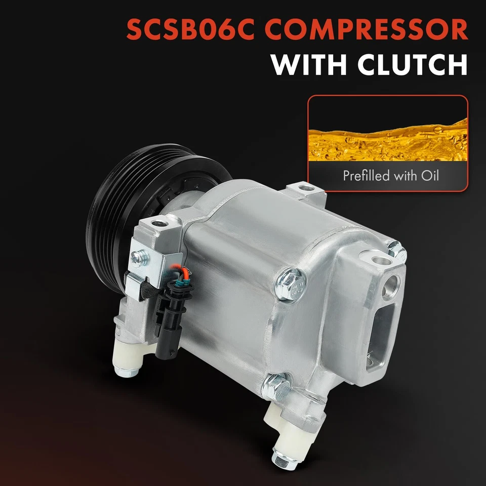 Novo compressor CA A/C com embreagem para Chevrolet Spark 2016-2022 1.4L 5 ranhuras - Imagem 3 de 4