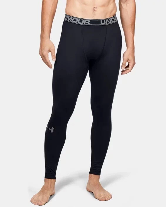 New Under Armour Men's ColdGear Armour Leggings 1282959 Black/Graphite -  Small