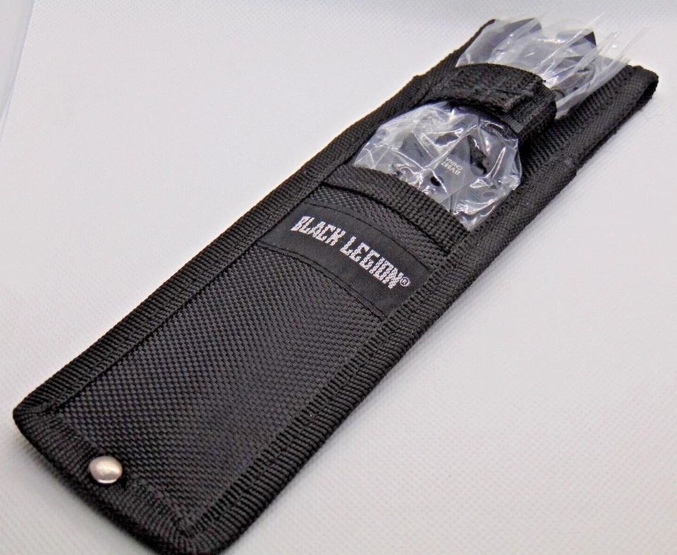 Juego de 3 cuchillos de lanzamiento Black Legion 7,5" con funda - (BV587) negro. Se envía gratis Foto 2 de 4