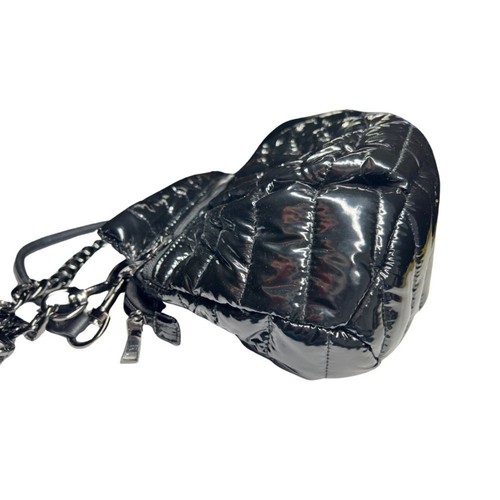 Think Royln Carrington borsa puffer convertibile vernice nera casual contemporanea - Foto 4 di 14