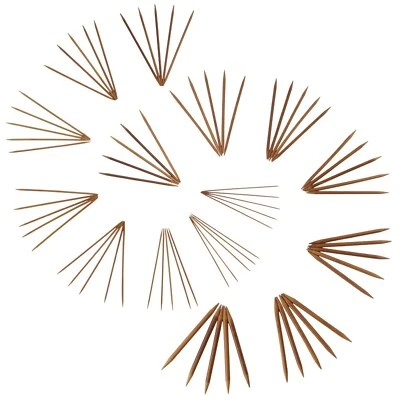 BAMBOOMN JubileeYarn 7" Double Point Bamboo Knitting Needle Set | 15 Sizes | 5 Needles/Sz