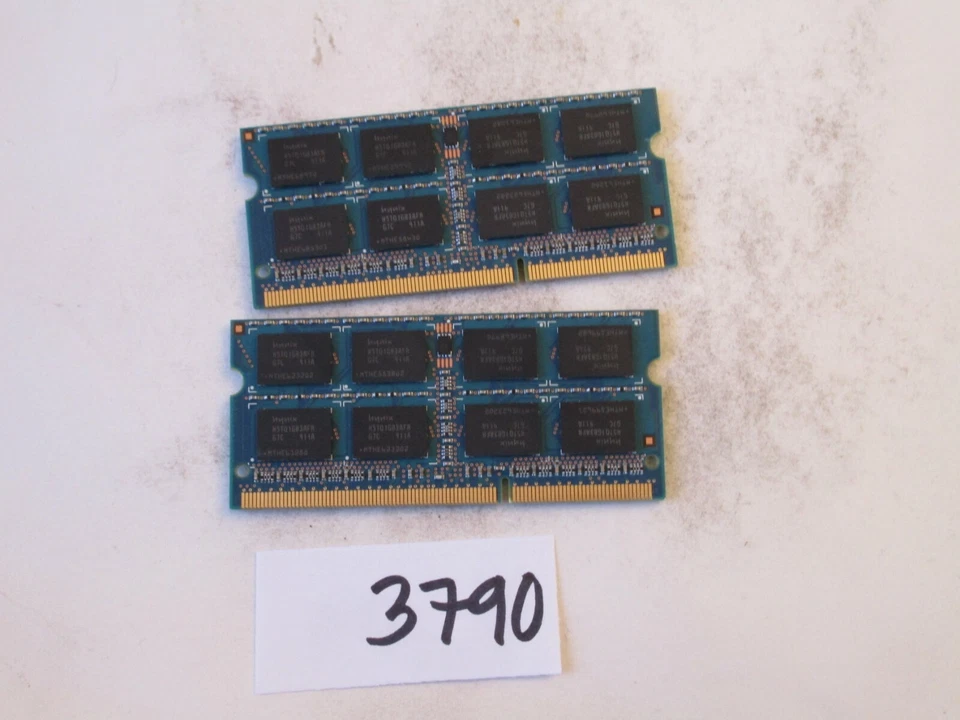 Hynix 2x2Gb=4Gb PC3-8500 1066Mhz DDR3 SO-DIMM Laptop Memory RAM (3790) - Image 2 of 2