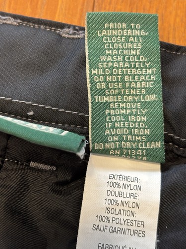 Boys Girls size 12 LL Bean Snow Ski Pants Black Insulated - Picture 9 of 18