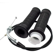 Pair L+R 7/8" Twist Throttle Handle Grips 34" Cable Assembly w/Kill Switch