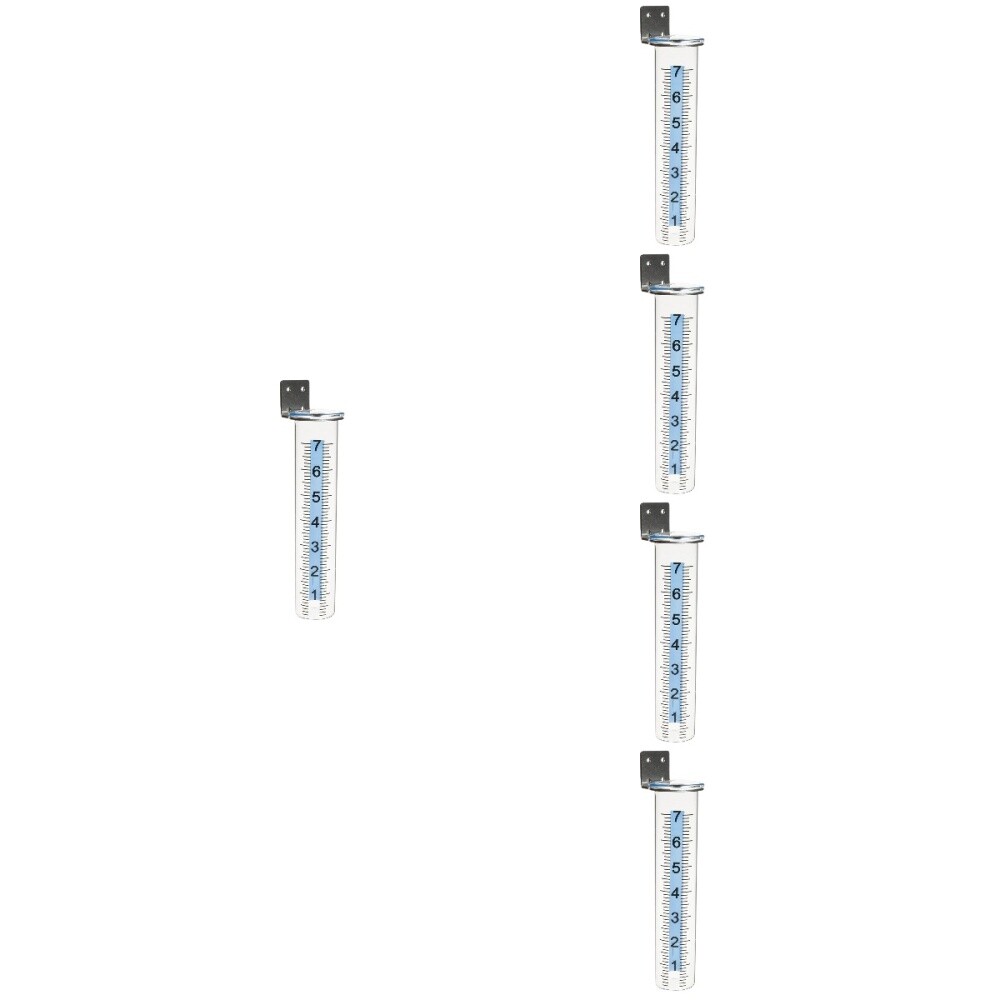 5 juegos de pluviómetro profesional jardín preciso acero inoxidable