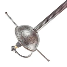 RARE MUSEUM QUALITY SPANISH OFFICER CUP HILT RAPIER BLADE INSCRIPTION DATED 1654