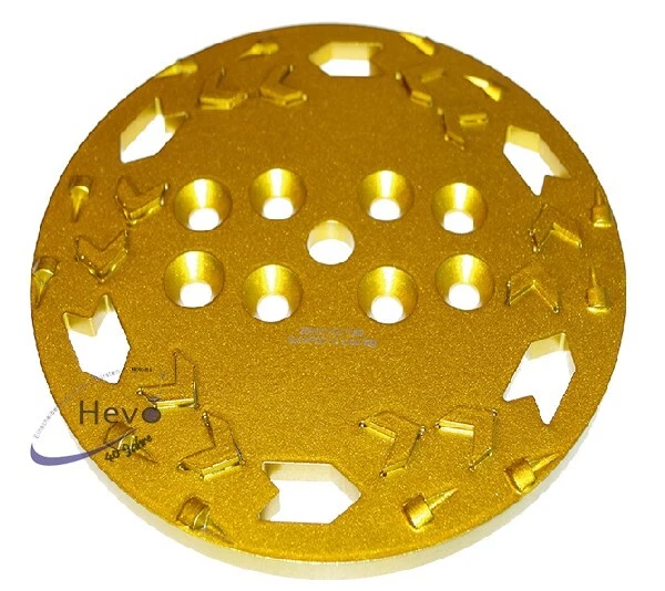 HEVO-PRO-LINE® BSM-250E Pro PKD Schleifscheibe 250 mm Ø Gold 12 x 1/4 PKD + 12 St.