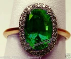 Victorian 1.01Ctw Rose cut Diamond Emerald Studded Silver Gorgeous Ring Jewelry