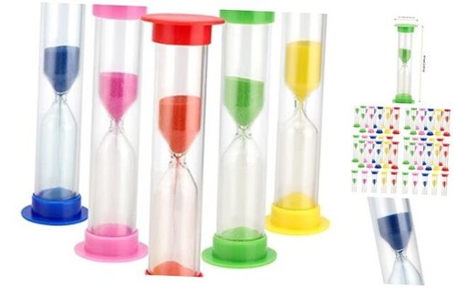 50 PCS 1 Minute Sand Timer, Plastic Hourglass Timer, Plastic Sand Clock