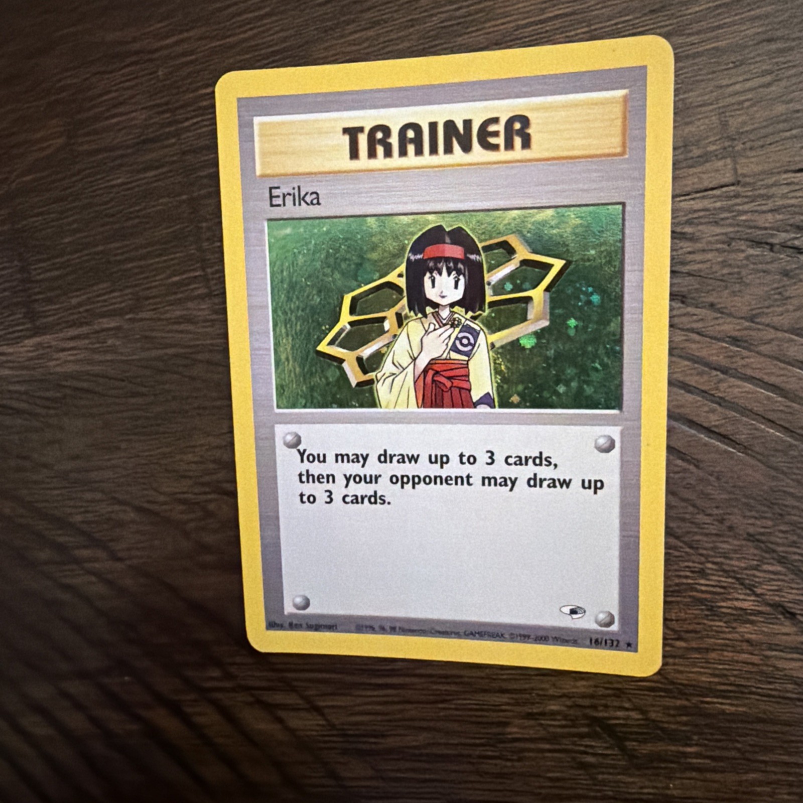 Pokémon Erika Gym Heroes Holo Rare Unlimited Trainer 16/132 2000 English Card