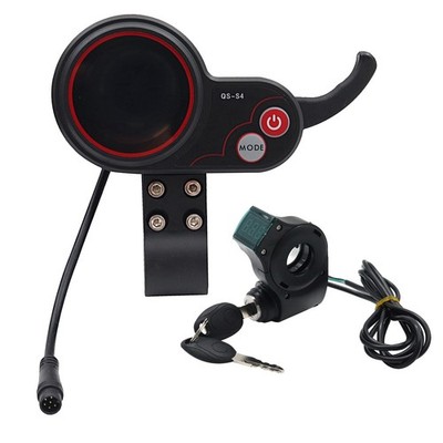 QS-S4 36V-60V Daumengas-LCD-Display + ZüNdschlossschlüSsel, Langes Kabel Fü1461