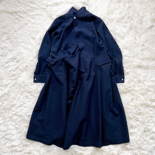 Comme Des Garcons Farewell Ceremony Perforated Long One Piece Navy Archive