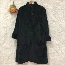 EMBA Ember Fur Long Coat Black Luxury Outerwear Size Unspecified