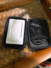 Maxtor Portable External HDD Silver w/ Zipper Carrying Case and Cable