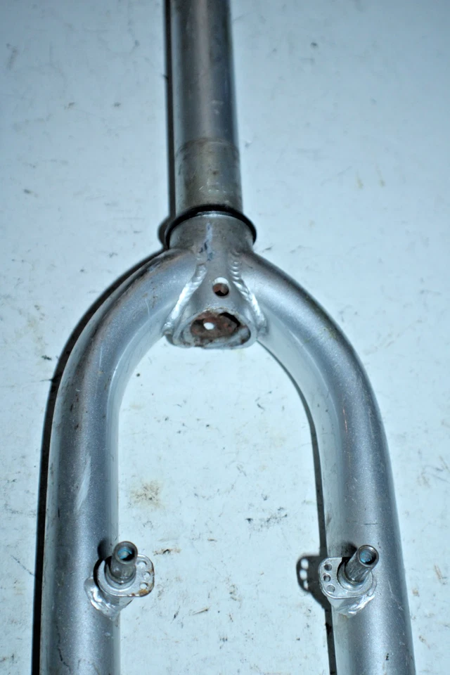 Aricid MTB Hybrid Bike Fork 26" 11/8" Threaded 195mm Silver Steel Rigid Ships US - Image 4 of 4