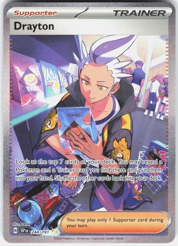 Pokemon Drayton 244/191 Special Illustration Rare Surging Sparks Pokemon NM