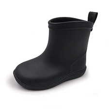 Baby Kids Easy On Rain Shoes Boots for Toddler Little Kid 6-6.5 Toddler Black